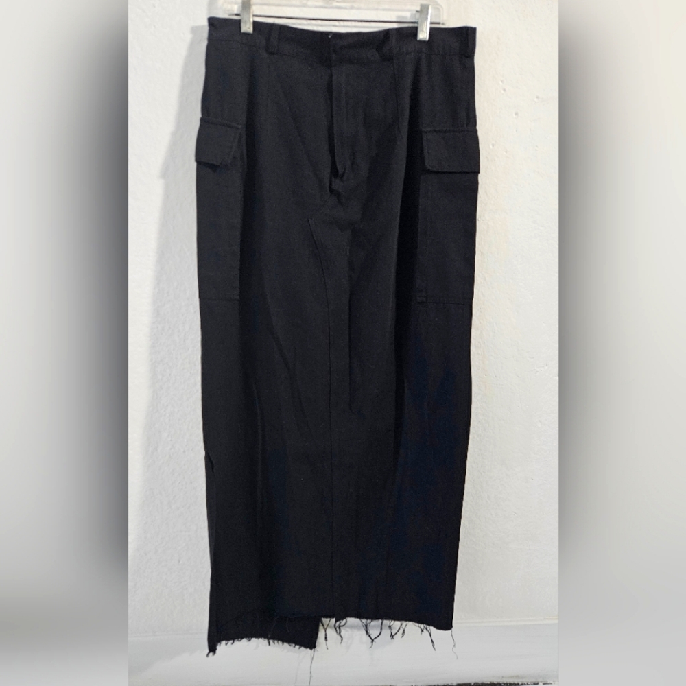 DE BASE designer Cargo Maxi Skirt sz L